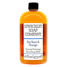 Load image into Gallery viewer, Bay Rum &amp; Orange Scented Foaming Hand Soap Refills