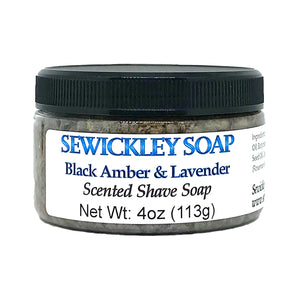 Black Amber & Lavender Scented Shaving Soap