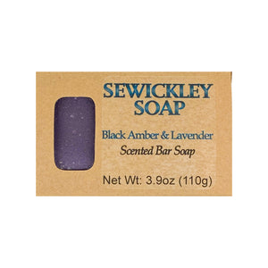 Black Amber & Lavender Scented Bar Soap