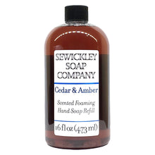 Load image into Gallery viewer, Cedar &amp; Amber Scented Foaming Hand Soap Refills