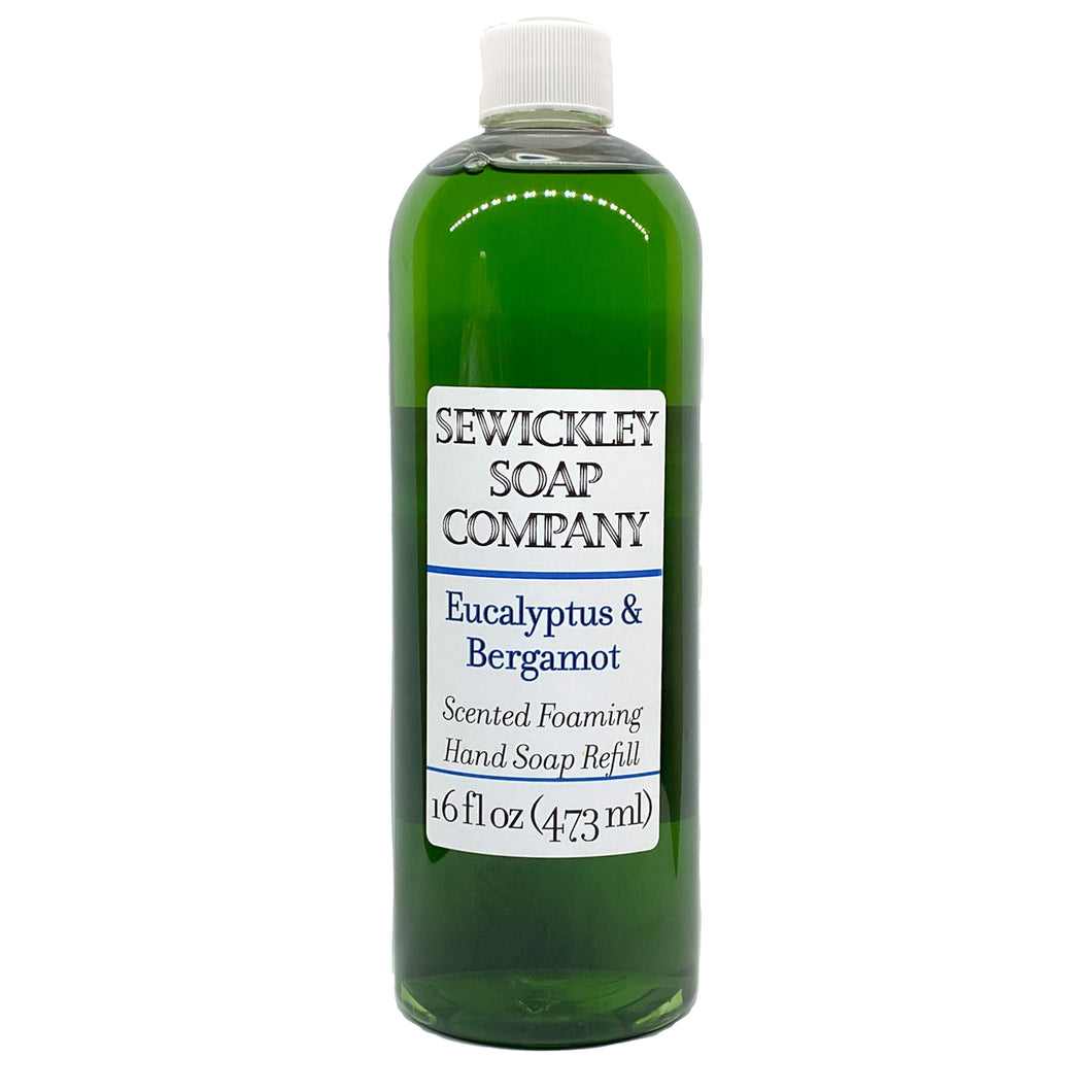 Eucalyptus & Bergamot Scented Foaming Hand Soap - 16oz Refill