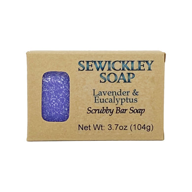 Lavender & Eucalyptus Scented Scrubby Bar Soap