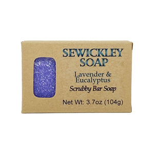 Lavender & Eucalyptus Scented Scrubby Bar Soap