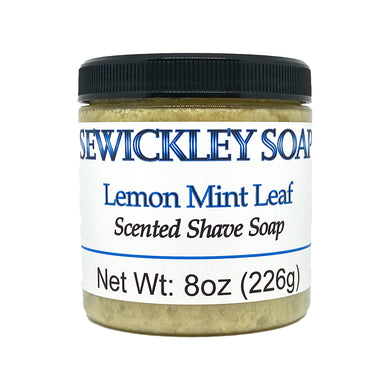 Lemon Mint Leaf Scented Shaving Soap