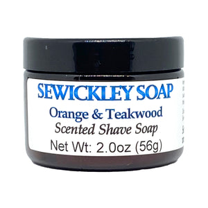 Orange & Teakwood Scented Shaving Soap