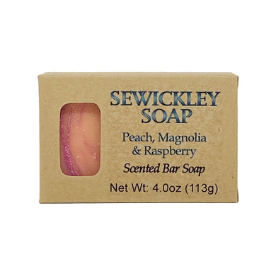 Peach, Magnolia & Raspberry Scented Bar Soap