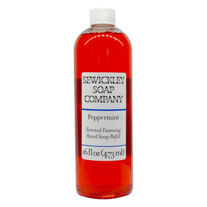 Peppermint Scented Foaming Hand Soap - 16oz Refill