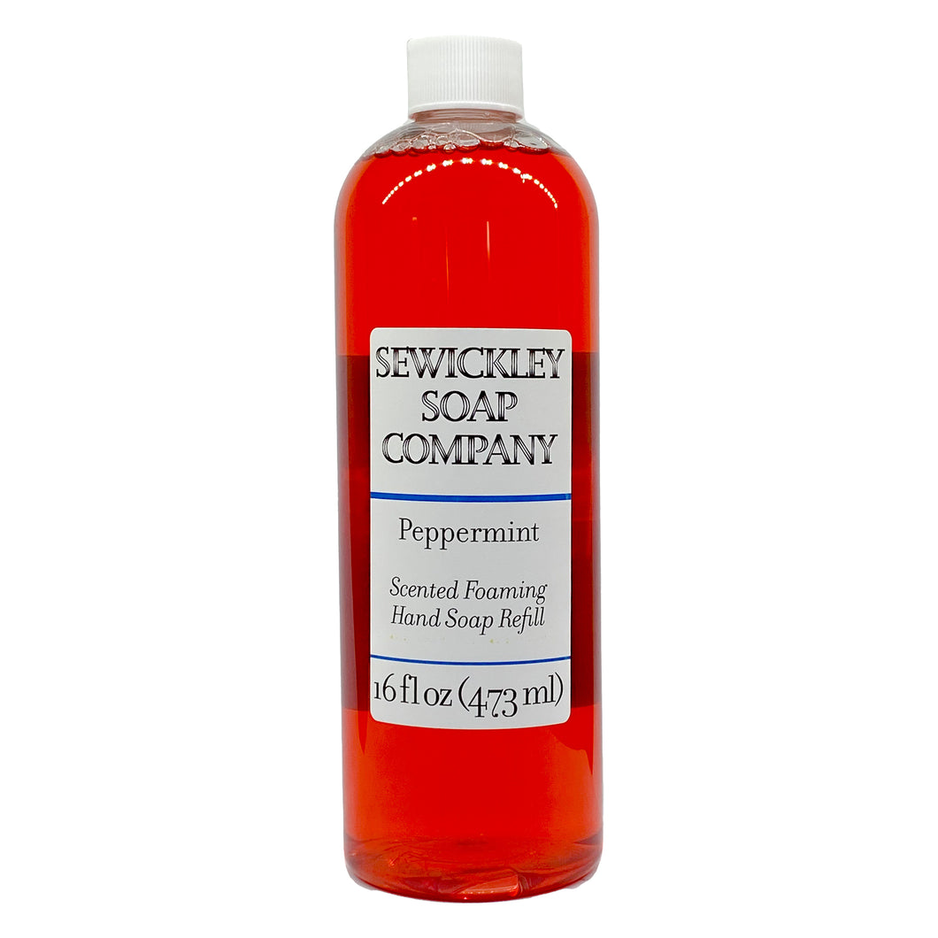 Peppermint Scented Foaming Hand Soap - 16oz Refill