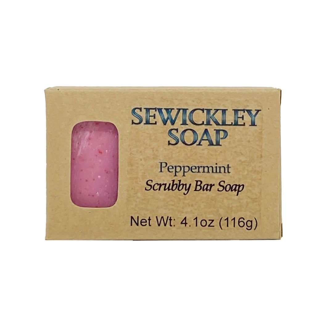 Peppermint Scented Scrubby Bar Soap