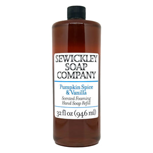 Pumpkin Spice & Vanilla Scented Foaming Hand Soap - 32oz Refill