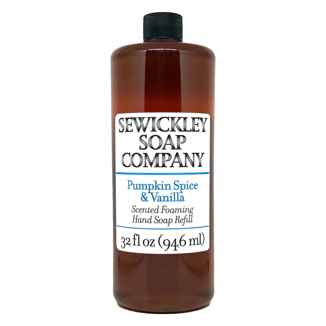 Pumpkin Spice & Vanilla Scented Foaming Hand Soap - 32oz Refill