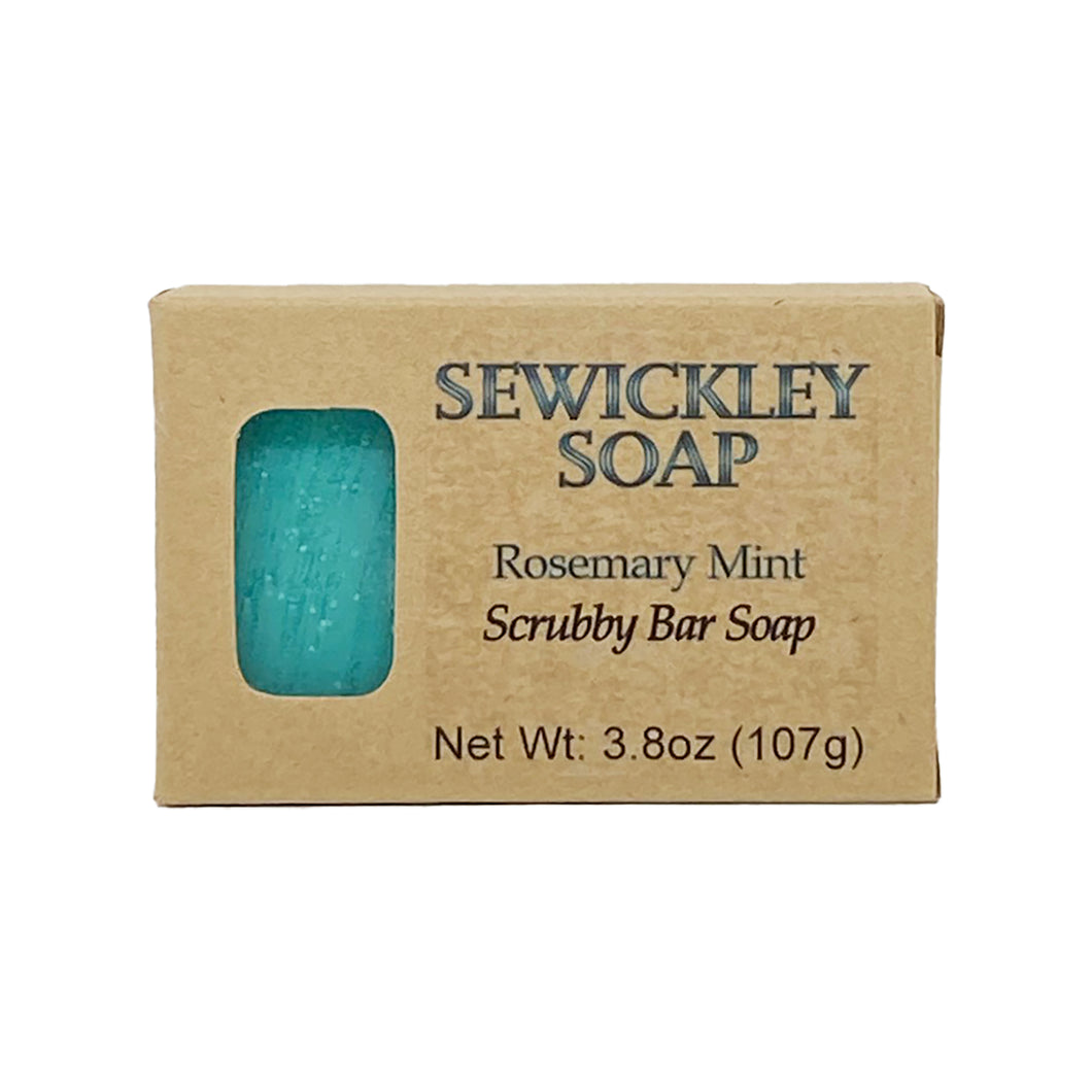 Rosemary Mint Scented Scrubby Bar Soap