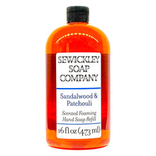 Load image into Gallery viewer, Sandalwood &amp; Patchouli Scented Foaming Hand Soap Refills