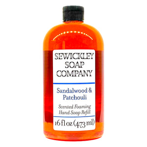 Sandalwood & Patchouli Scented Foaming Hand Soap Refills