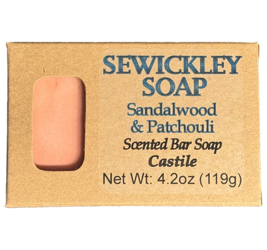 Sandalwood & Patchouli Scented Castile Bar Soap