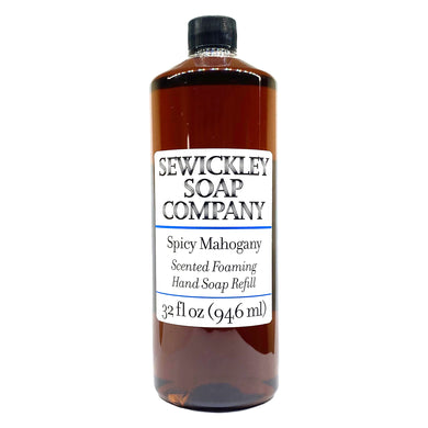 Spicy Mahogany Scented Foaming Hand Soap - 32oz Refill