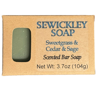 Sweetgrass, Cedar & Sage Scented Bar Soap