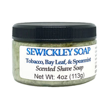 Load image into Gallery viewer, Tobacco, Bay Leaf &amp; Spearmint Scented Shaving Soap