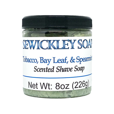 Tobacco, Bay Leaf & Spearmint Scented Shaving Soap