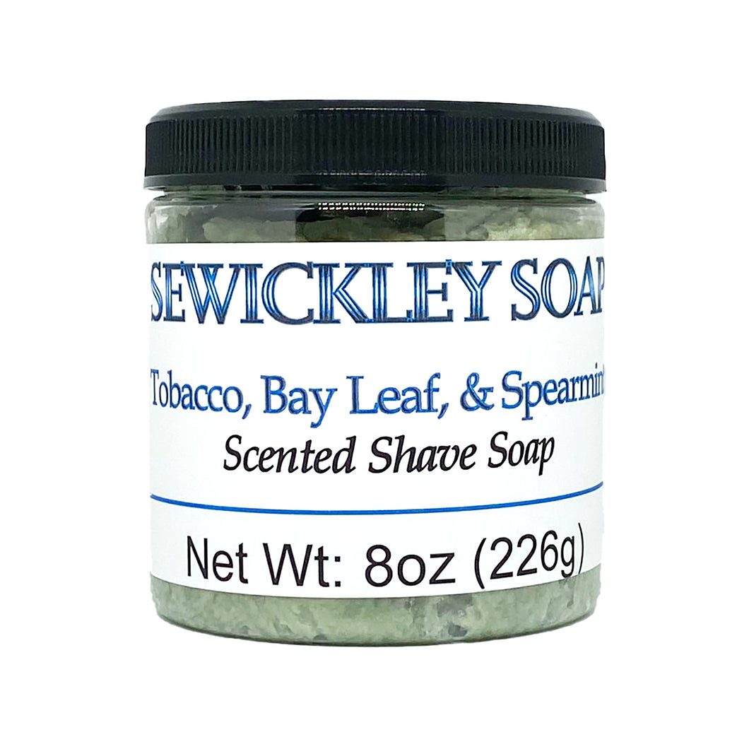 Tobacco, Bay Leaf & Spearmint Scented Shaving Soap