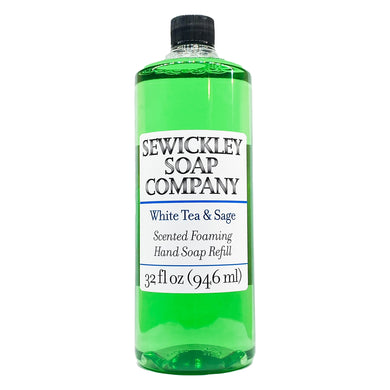 White Tea & Sage Scented Foaming Hand Soap - 32oz Refill