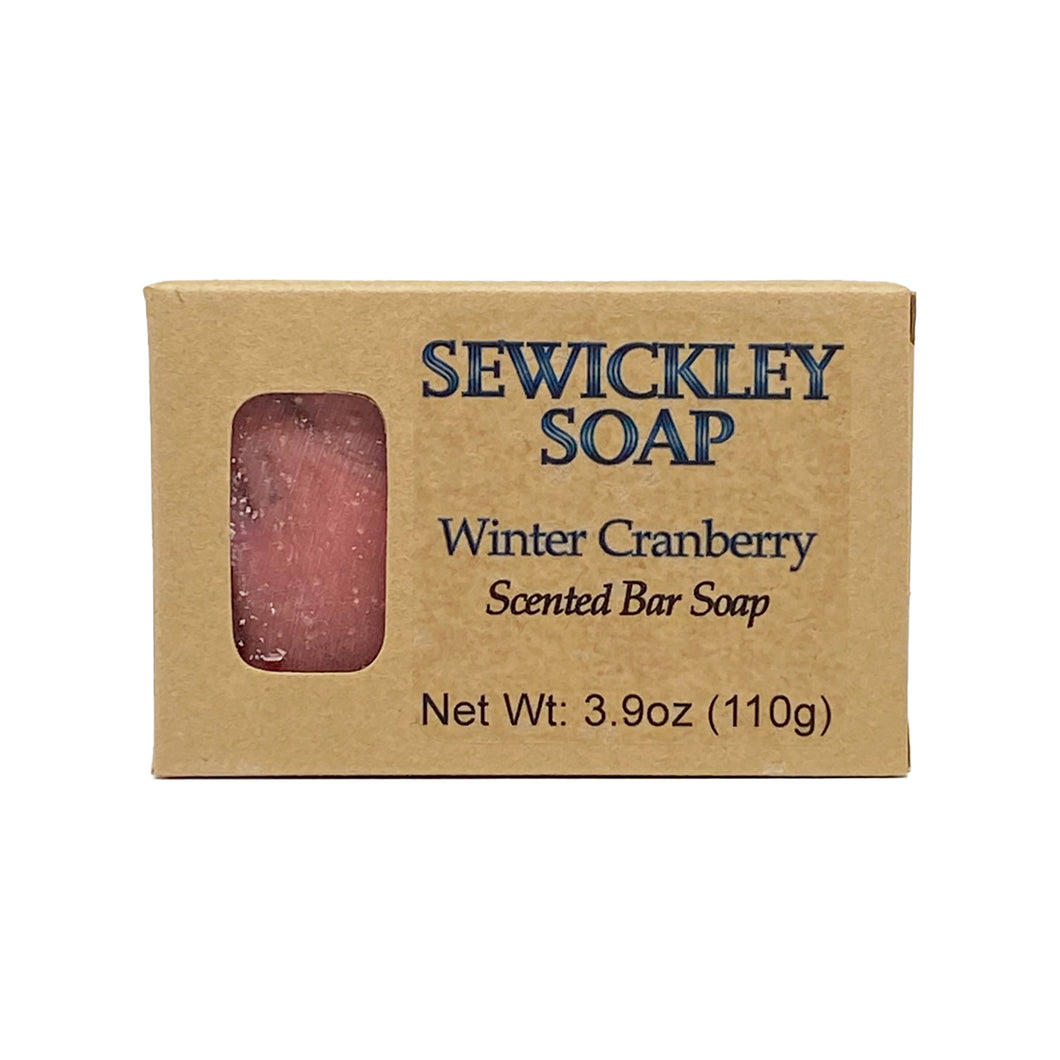 Winter Cranberry Scented Bar Soap